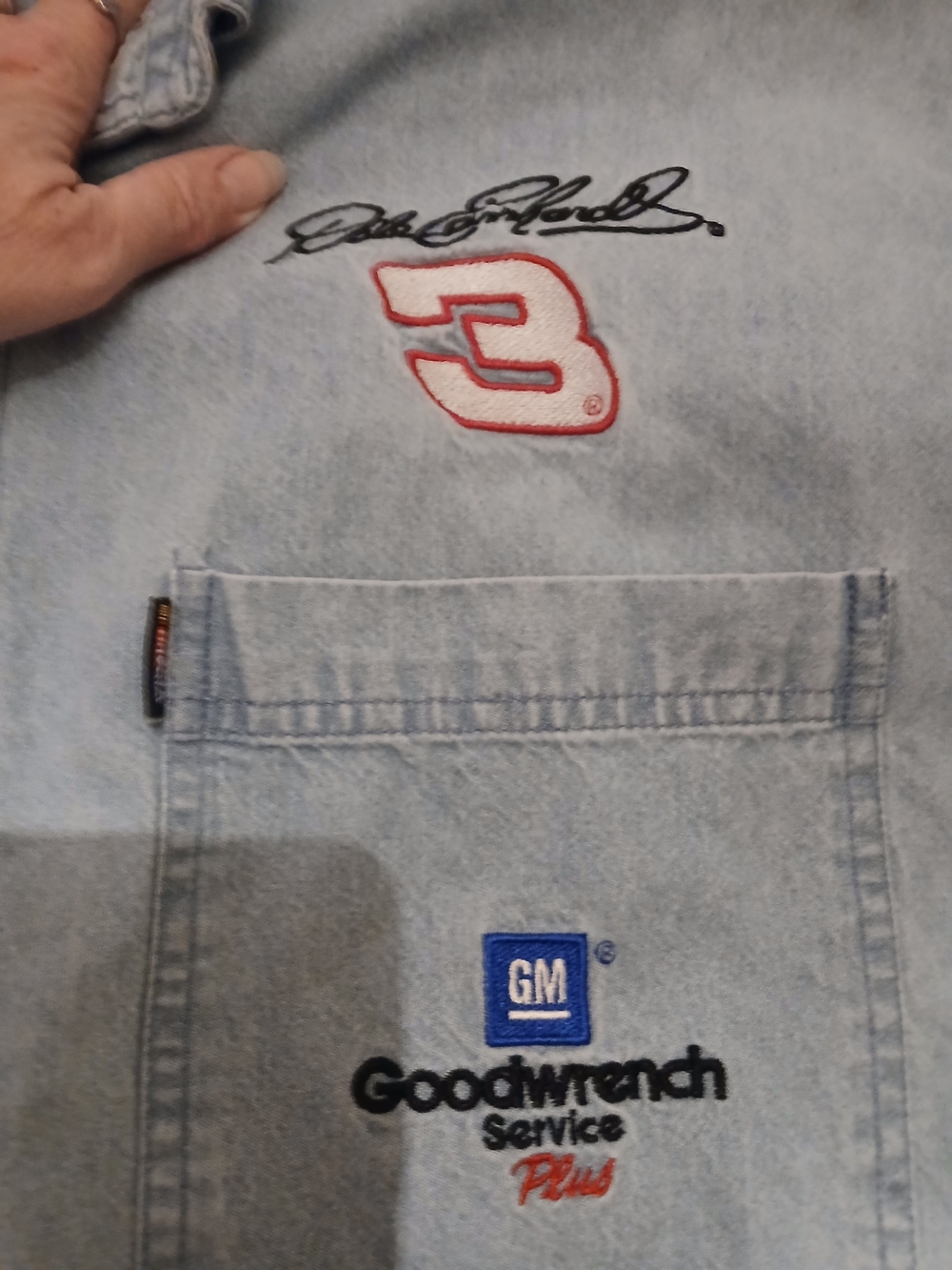 Goodwrench Dale Earnhardt Siginature #3 GM Denim Shirt